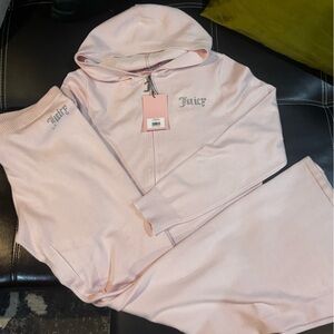 Juicy Couture Pink Track Pants & Hoodie Set